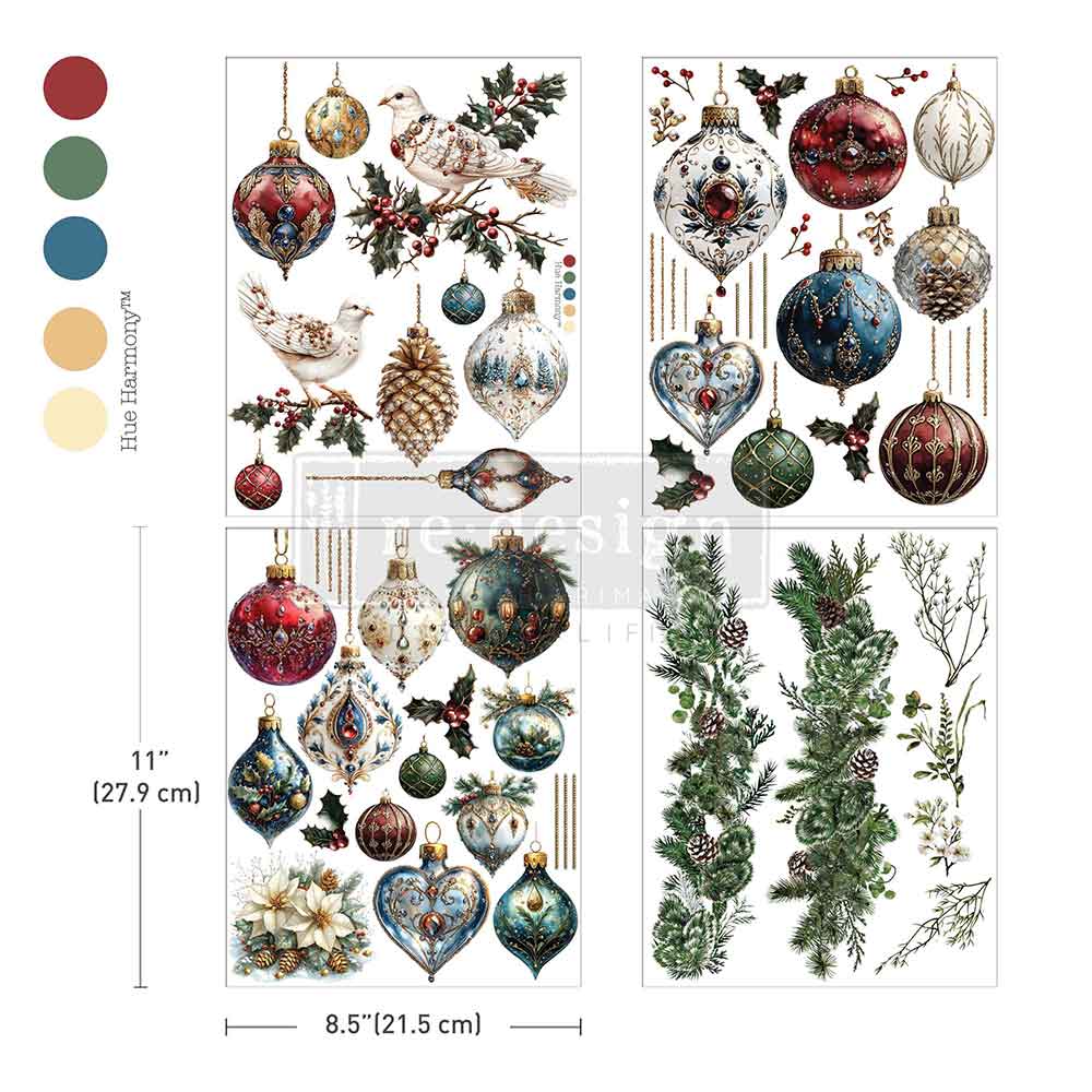 Re-design with Prima Gilded Elegance 8,5x11 Inch Middy Transfers (3pcs)