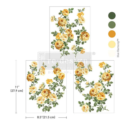 Re-design with Prima Bouquet De Provence 8,5x11 Inch Middy Transfers (3pcs)