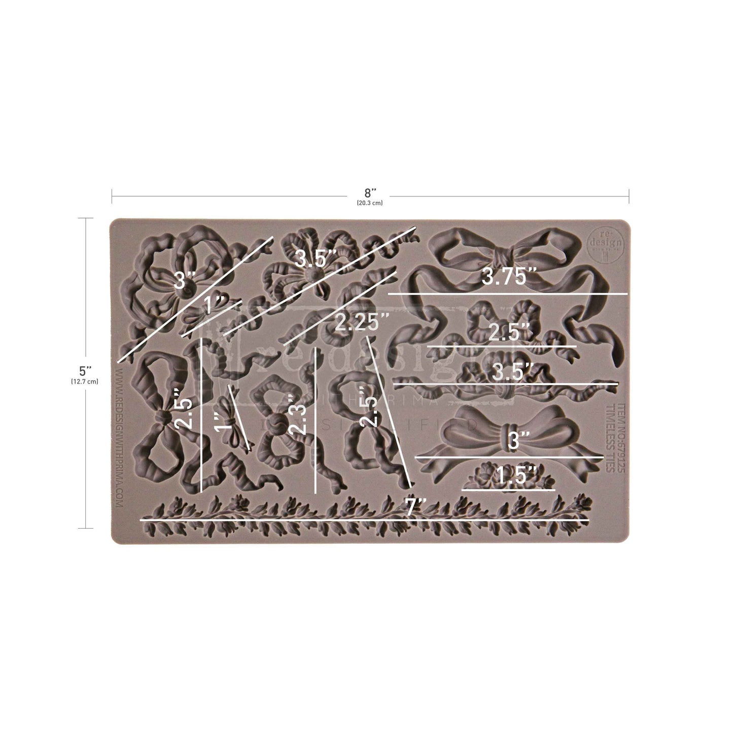 Re-design with Prima Timeless Ties 5x8 Inch Decor Moulds
