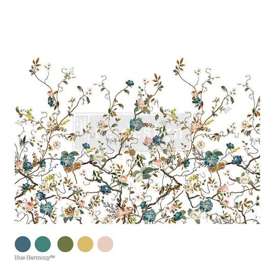 Re-design with Prima Blue Vine 24x35 Inch Decor Transfers