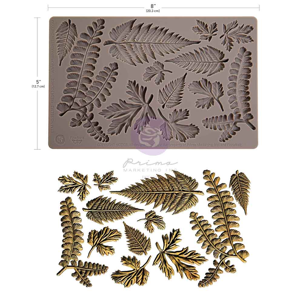 Prima Marketing Finnabair Fresh Foliage 5x8 Inch Decor Moulds
