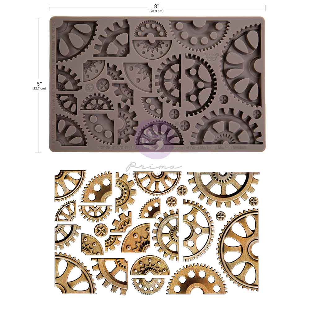 Prima Marketing Finnabair Halves And Quarters 5x8 Inch Decor Moulds
