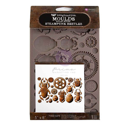 Prima Marketing Finnabair Steampunk Beetles 5x8 Inch Decor Moulds