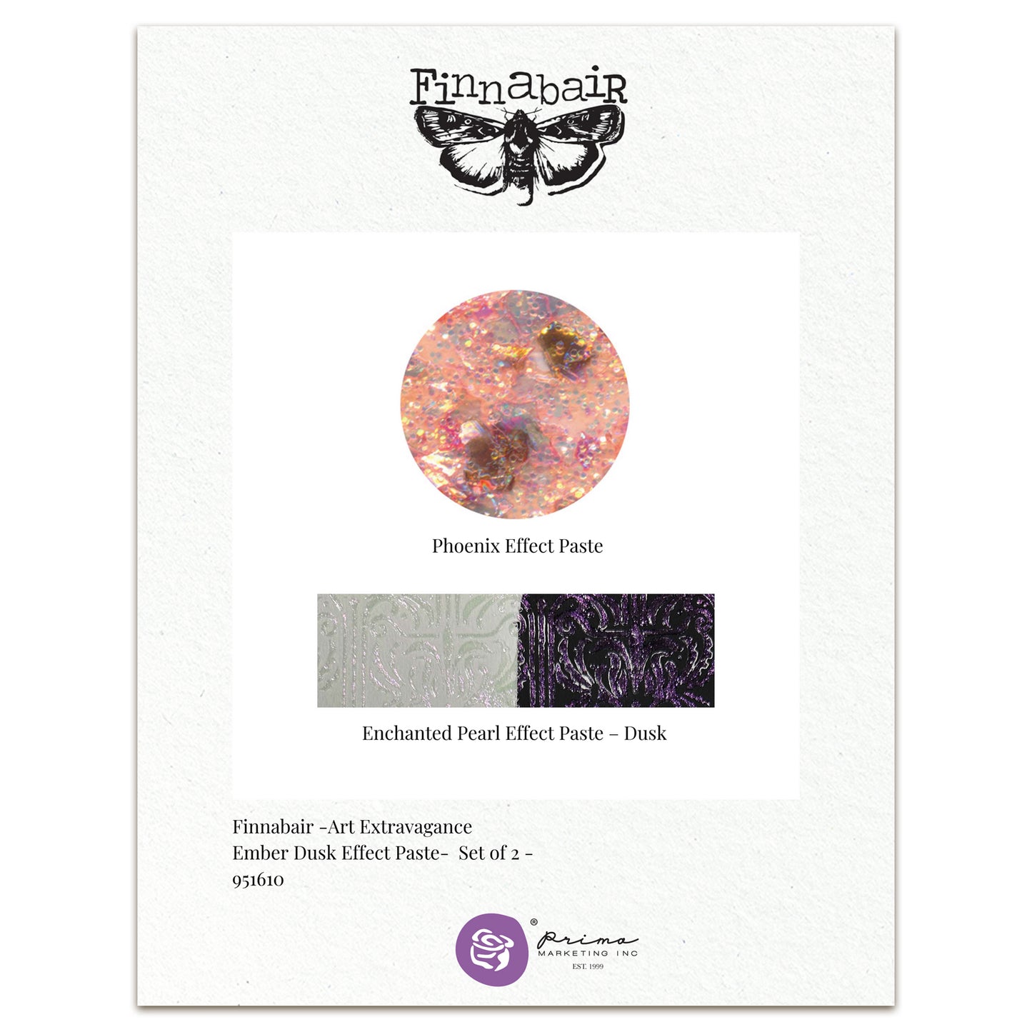 Prima Marketing Finnabair Limited Edition Effect Paste Set Ember Dusk (2x100ml)