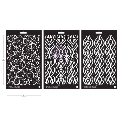 Prima Marketing Finnabair Limited Edition Stencil Set Victorian Tiles (3pcs)