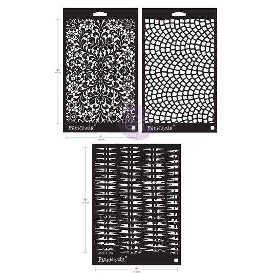 Prima Marketing Finnabair Limited Edition Stencil Set Knots & Knits (2pcs)