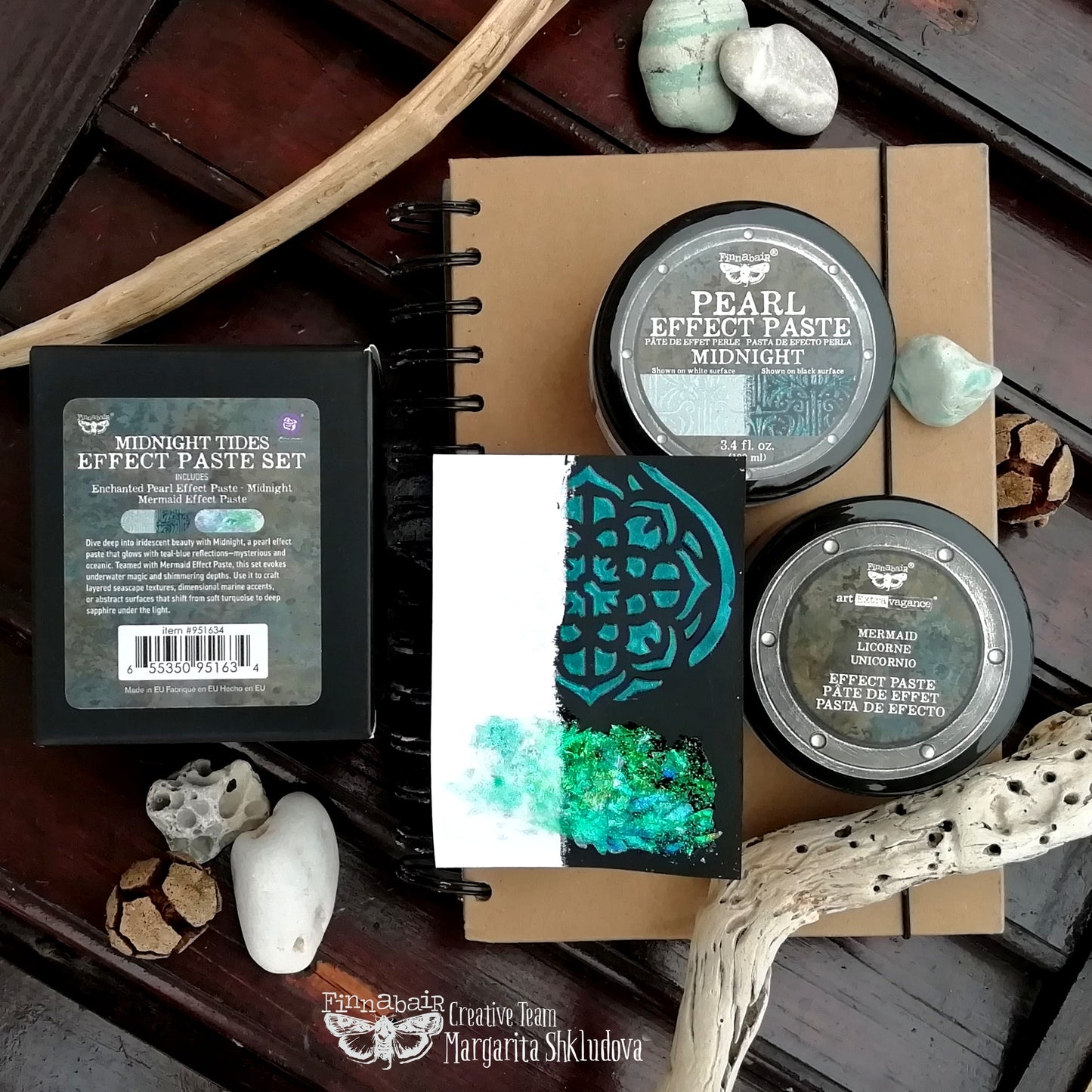Prima Marketing Finnabair Limited Edition Effect Paste Set Midnight Tides (2x100ml)