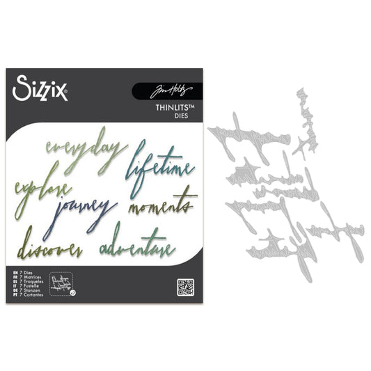 Sizzix Thinlits Die by Tim Holtz Handwritten Journey (7pcs)