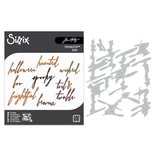 Sizzix Thinlits Die by Tim Holtz Classic Halloween Handwriting (10pcs)