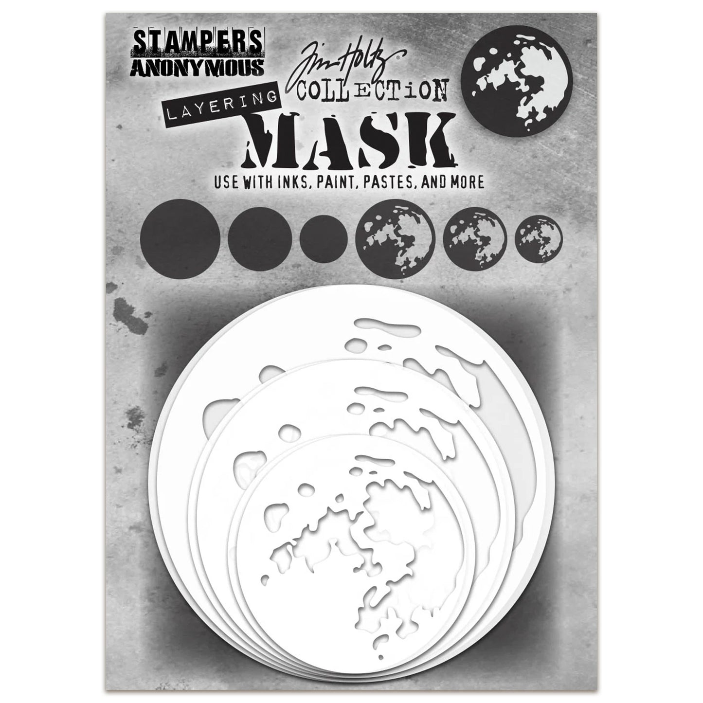 Stampers Anonymous Tim Holtz Layering Mask Set - 6 Pcs - Moon
