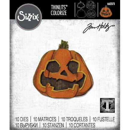 Sizzix Thinlits Die Set 10PK - Jack-o-Lantern Colorize by Tim Holtz