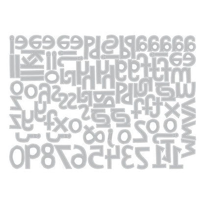 Sizzix Thinlits Die Set 102PK - Alphanumeric Cutout Lower by Tim Holtz