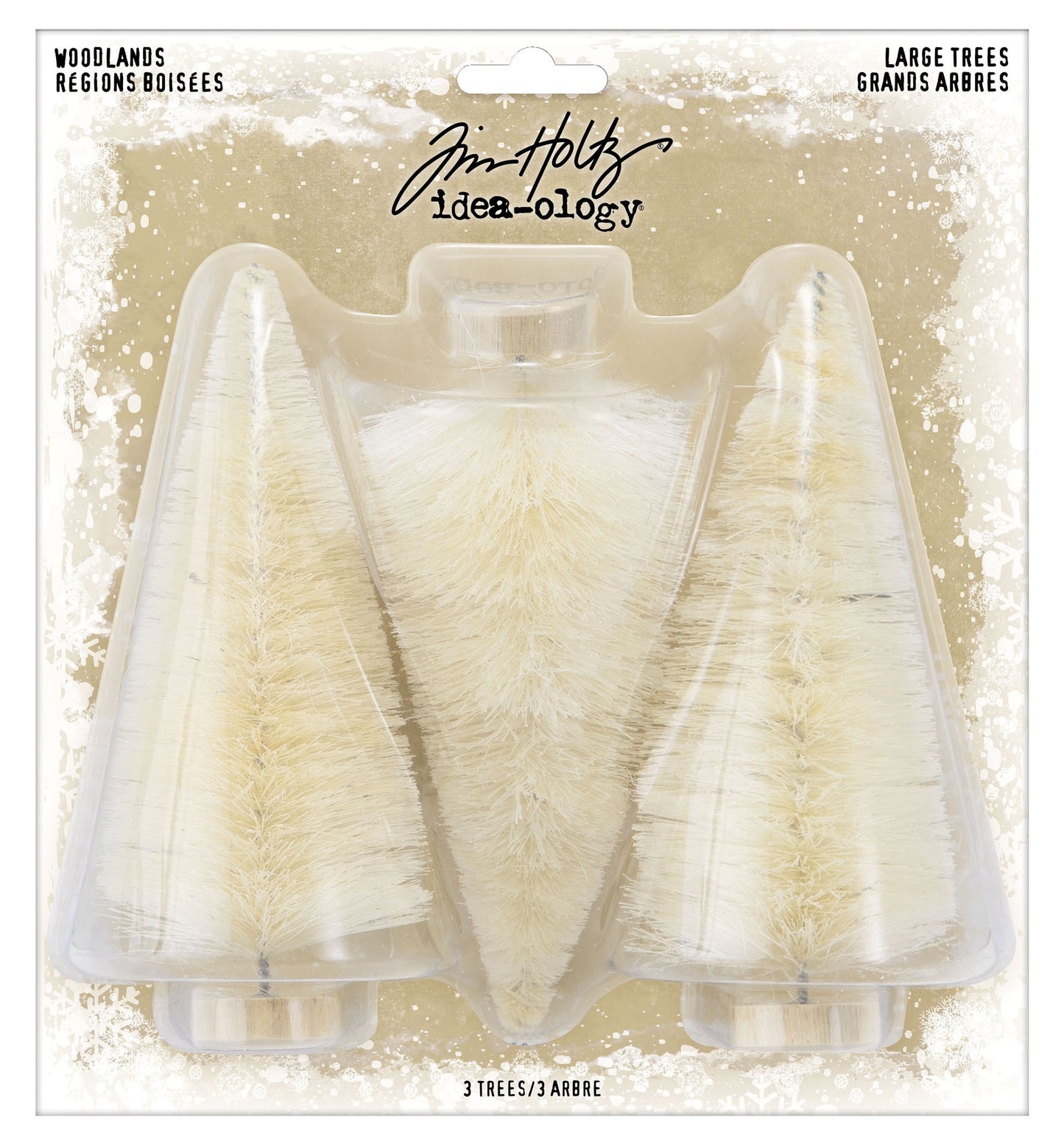 Idea-ology Tim Holtz Woodland Large Trees 3 Pcs - Natural 5"