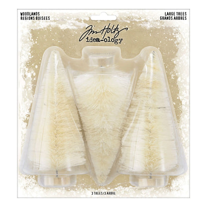 Idea-ology Tim Holtz Woodland Large Trees 3 Pcs - Natural 5"