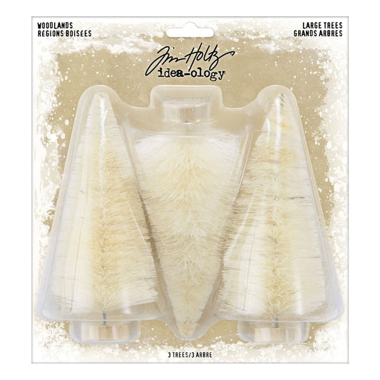 Idea-ology Tim Holtz Woodland Large Trees 3 Pcs - Natural 5"
