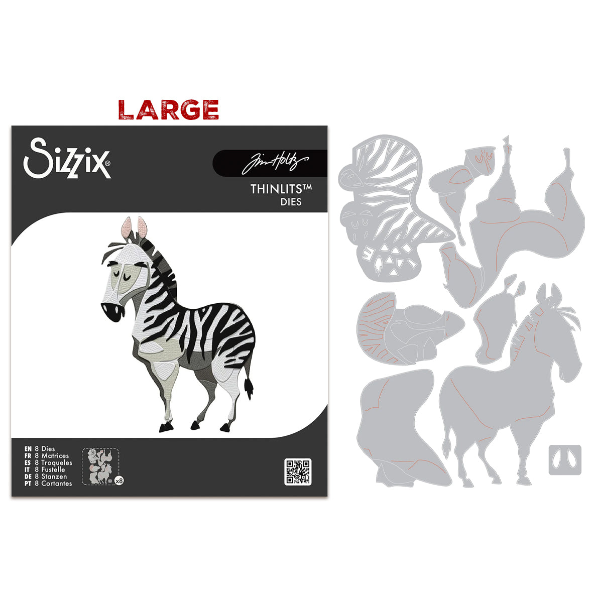 Sizzix Thinlits LARGE Colorize Die by Tim Holtz Winifred (8pcs)