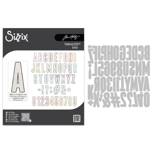 Sizzix Thinlits Die by Tim Holtz Alphanumeric Bulletin (43pcs)