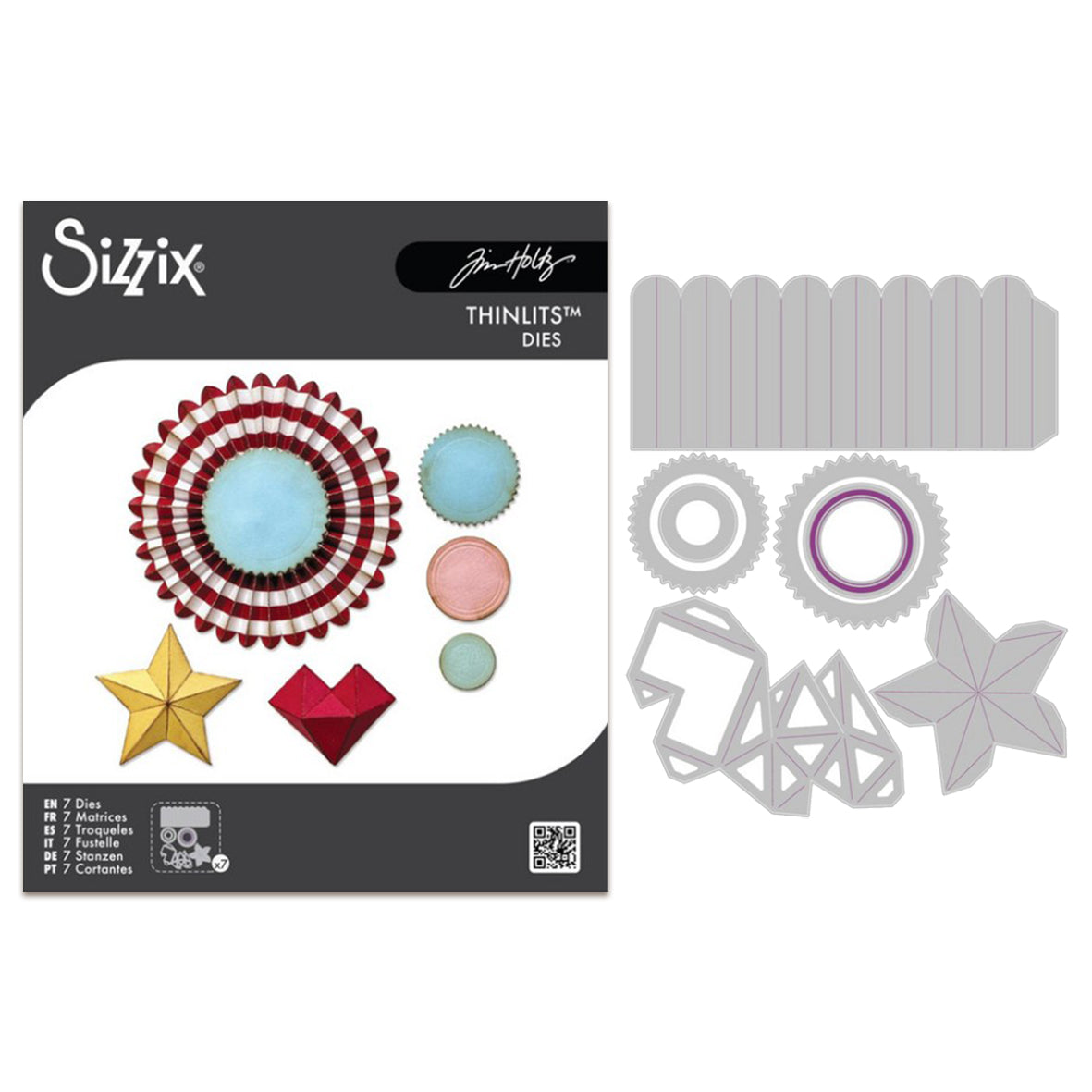 Sizzix Thinlits Die by Tim Holtz Vault Rosettes (6pcs)