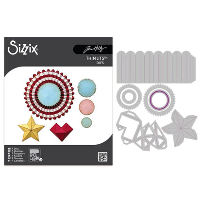 Sizzix Thinlits Die by Tim Holtz Vault Rosettes (6pcs)