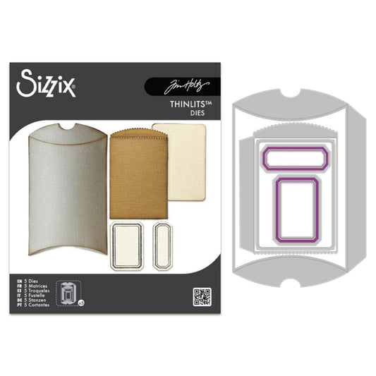 Sizzix Thinlits Die by Tim Holtz Vault Pillow Box + Bag (5pcs)