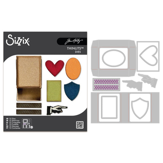 Sizzix Thinlits Die by Tim Holtz Vault Vault Matchbox (10pcs)