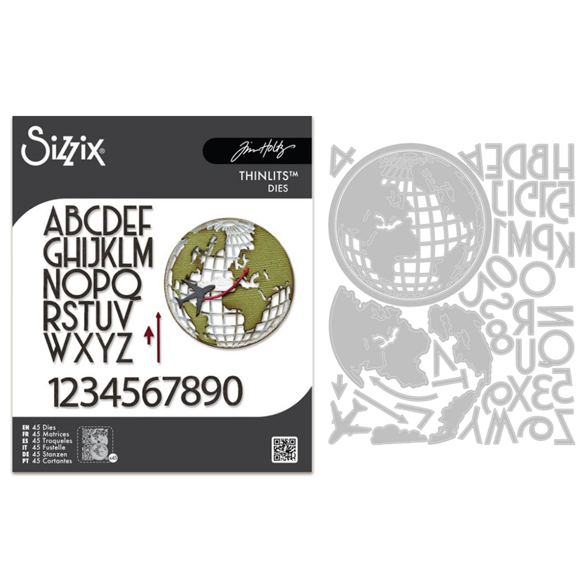 Sizzix Thinlits Die by Tim Holtz Vault World Travel (45pcs)