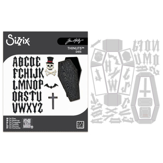 Sizzix Thinlits Die by Tim Holtz Vault Coffin Box (34pcs)