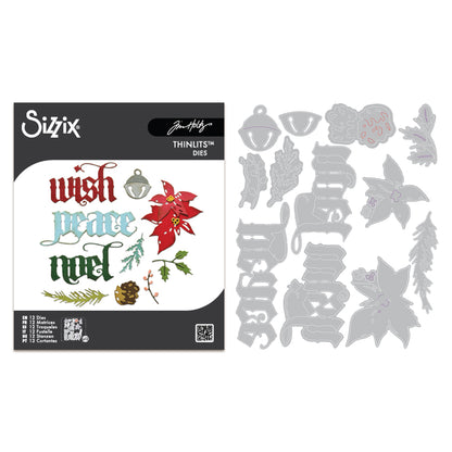 Sizzix Tim Holtz Thinlits Die Set 12PK - Vault Holiday Classic