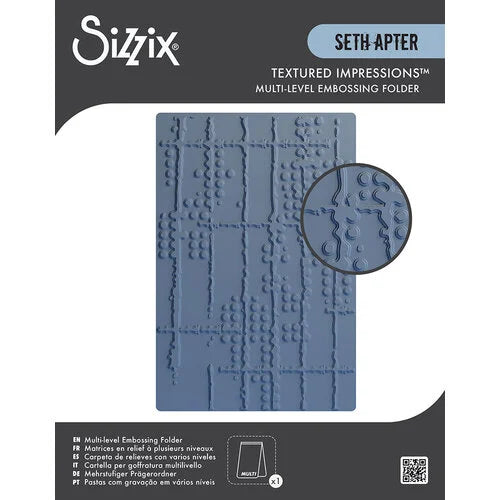 Sizzix Multi-Level Embossing Folder - Dot Matrix by Seth Apter