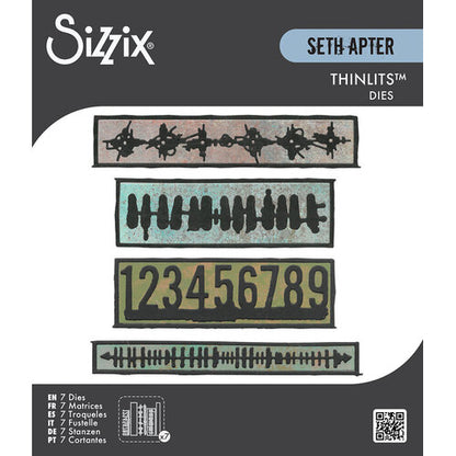 Sizzix Thinlits Die Set 7PK - Borderlines by Seth Apter