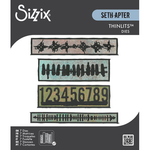 Sizzix Thinlits Die Set 7PK - Borderlines by Seth Apter