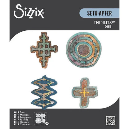 Sizzix Thinlits Die Set 9PK - Roundabouts by Seth Apter