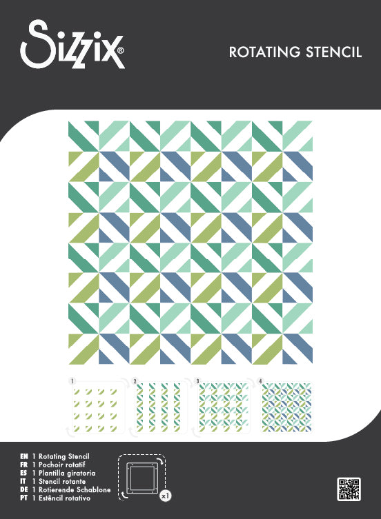 Sizzix Rotating Stencils 1PK Geo Blocks