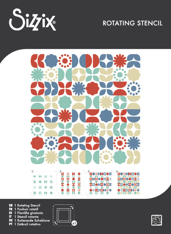 Sizzix Rotating Stencils 1PK Retro Vibe