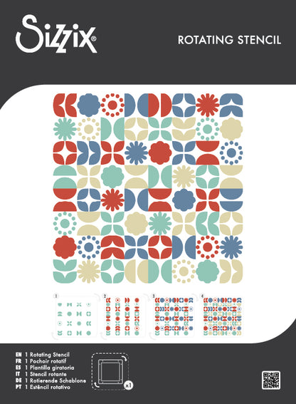 Sizzix Rotating Stencils 1PK Retro Vibe