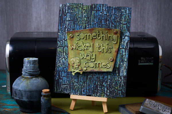 Sizzix 3-D Texture Fades A5 Embossing Folder - Cracked Large by Tim Holtz