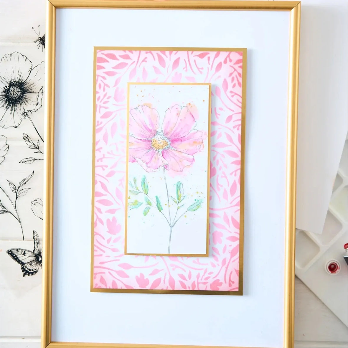 Sizzix • Layered Stencils 4pcs Backgrounds by  Willow Wolfe