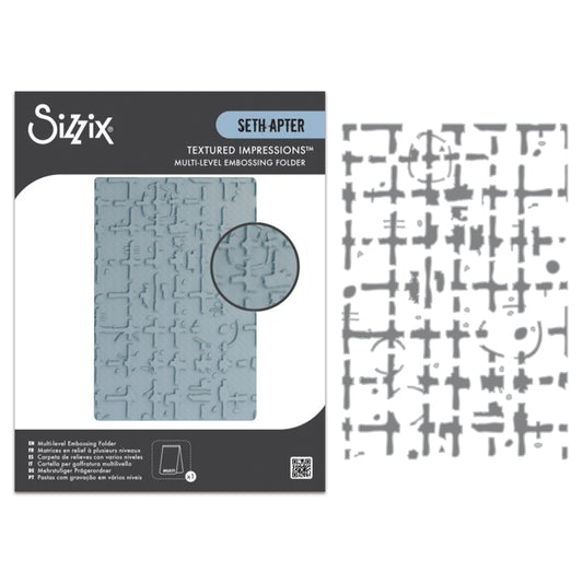 Sizzix Multi-Level Embossing Folder by Seth Apter Grid Graph