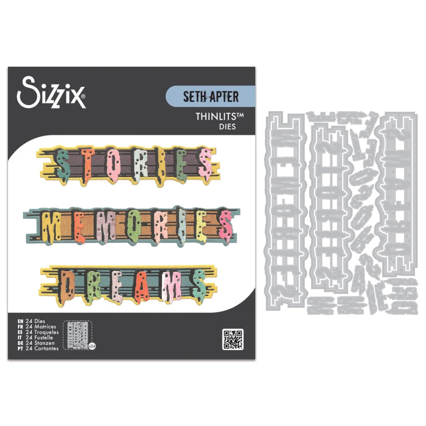 Sizzix Thinlits Die by Seth Apter Word Wafers #2 (24pcs)
