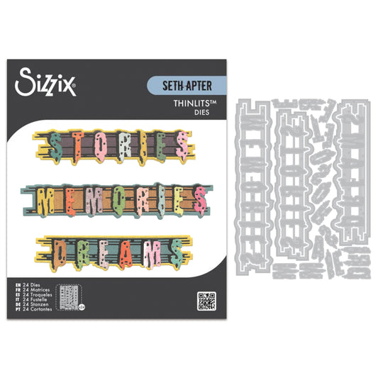 Sizzix Thinlits Die by Seth Apter Word Wafers #2 (24pcs)