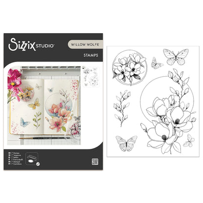 Sizzix • Clear Stamp Set 7pcs Magnolia by  Willow Wolfe