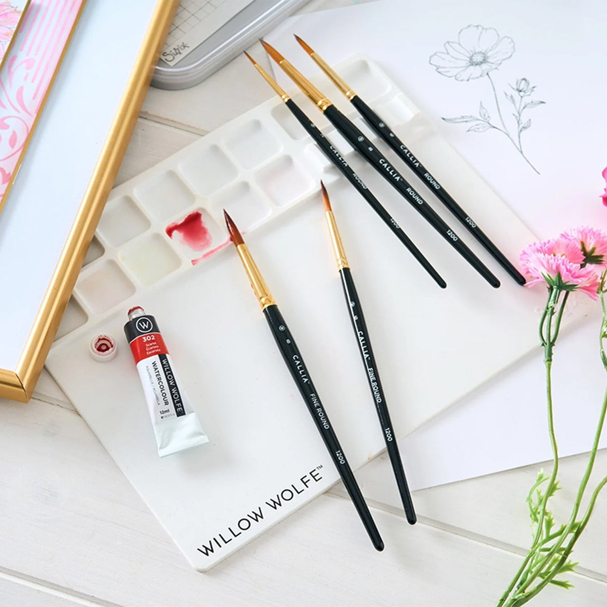 Sizzix • Media Mat With Palette & Brush Hold