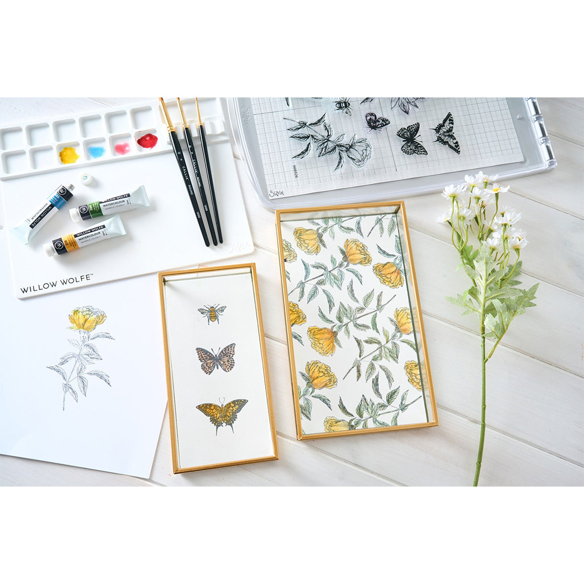 Sizzix • Media Mat With Palette & Brush Hold