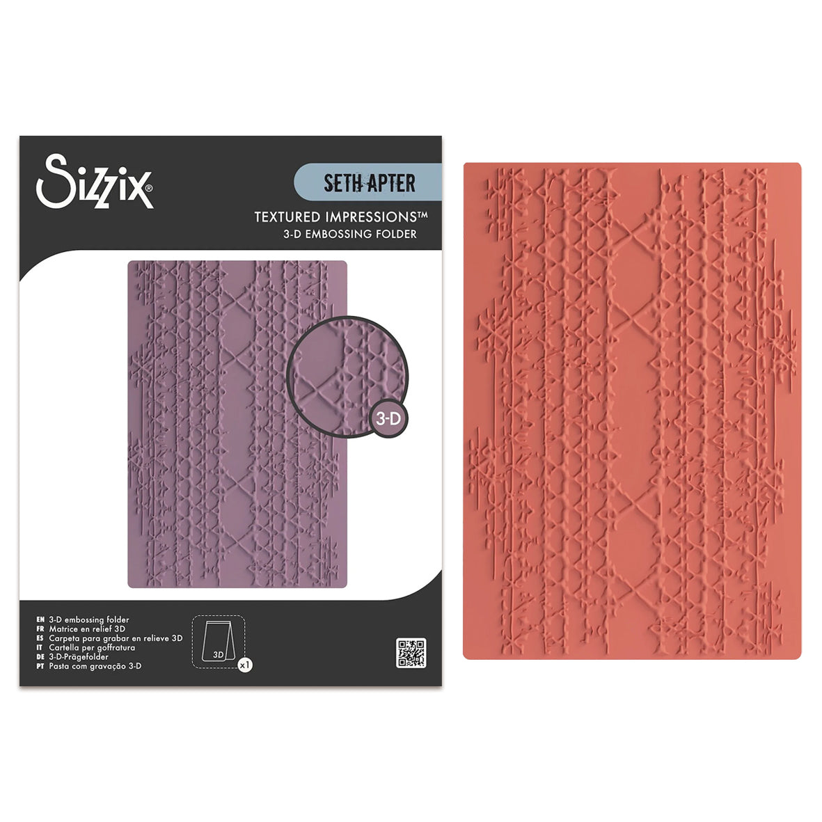 Sizzix 3-D Textured Impressions Embossing Folder - Magic Mesh by Seth Apter