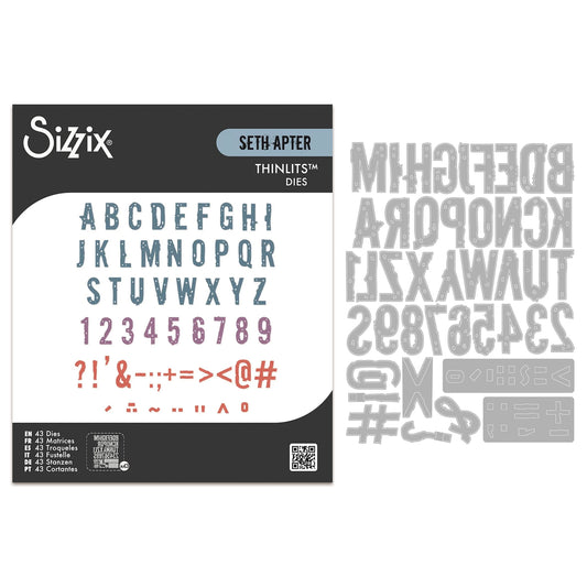 Sizzix Thinlits Die Set 43PK - Typography by Seth Apter