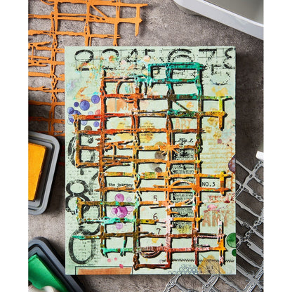 Sizzix Thinlits Die Set 1PK - Gridiron by Seth Apter