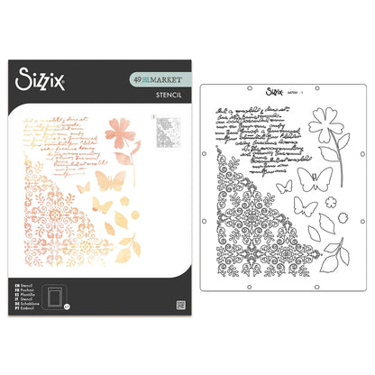 Sizzix • A4 Stencil 1pcs Petal Play by 49 &  Market