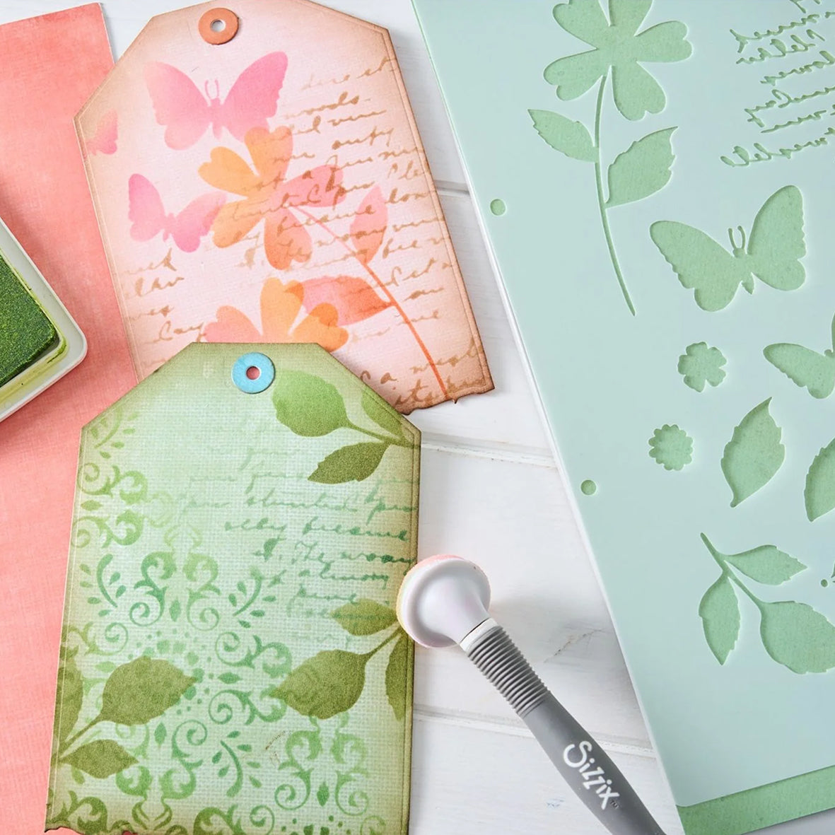 Sizzix • A4 Stencil 1pcs Petal Play by 49 &  Market