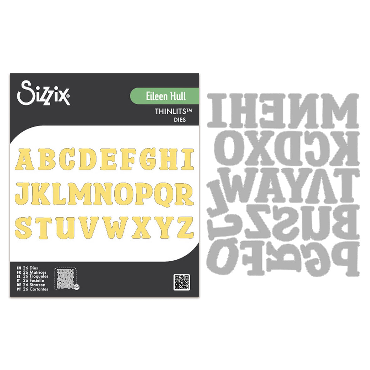 Sizzix Thinlits Die Set Nora Alphabet (26pcs) by Eileen Hull