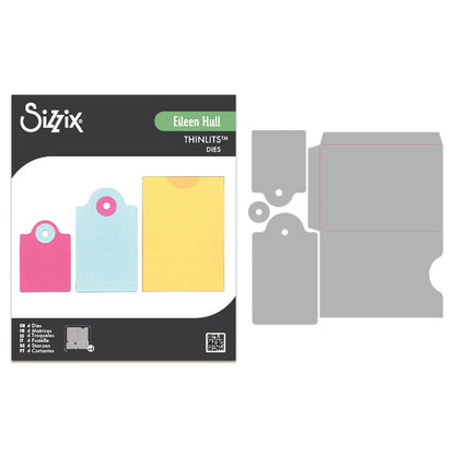 Sizzix Thinlits Die Set Ephemera Pocket & Tags (4pcs) by Eileen Hull